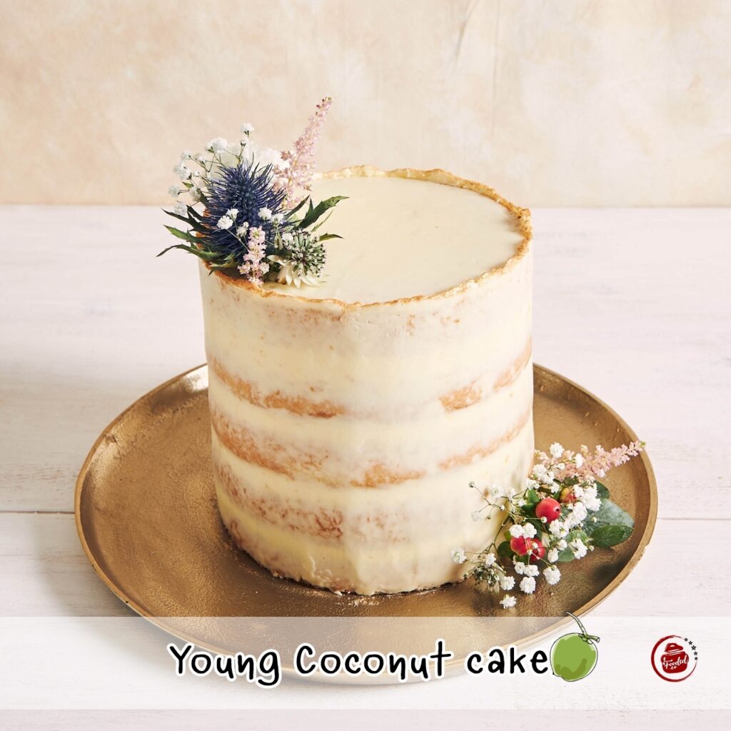 Young coconut cake คอร์สขนมเบเกอรี่คาเฟ่ยอดนิยม (Bakery Training Course - Popular Cafe Menu)
